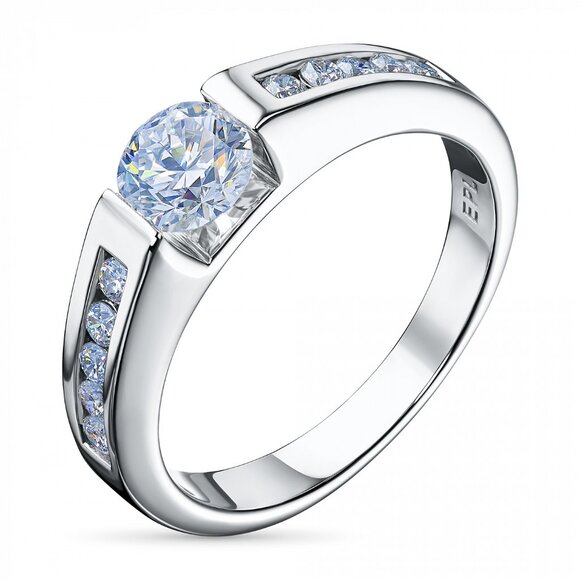 WHITE GOLD RING WITH A GROWN DIAMOND - Picture 1 of 1
